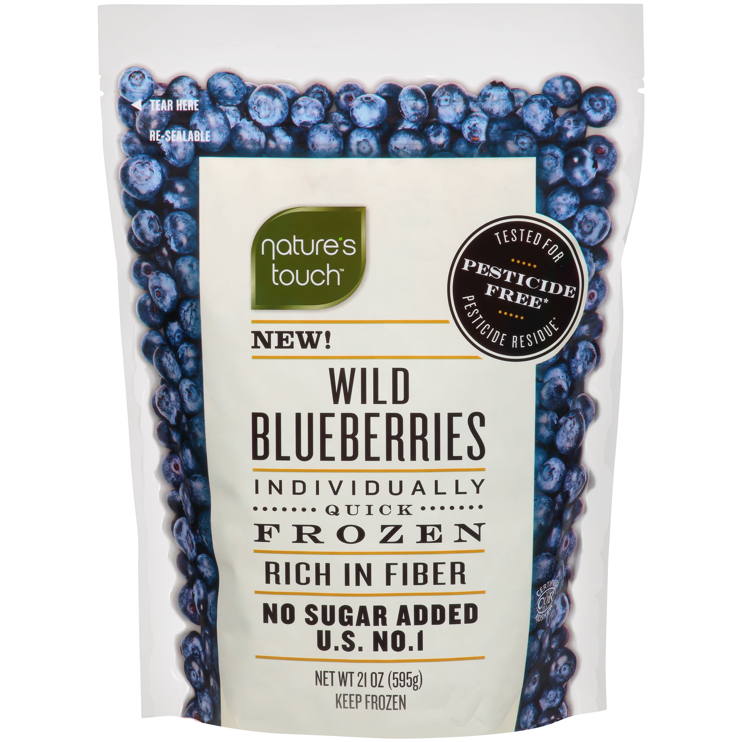 Nature's Touch Pesticide Free Blueberries, 21 oz., (8Pack)