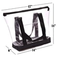 thumbnail image 2 of Handy Laundry - Bolsa transparente - Cierre de cierre, correa larga para el hombro, ribete de tela. (negro), 2 of 5