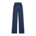 thumbnail image 5 of Sucegi Women's Drawstring Elastic Waist Solid Color Stylish Wide-Leg Casual Trousers – A Must-Have for Autumn & Winter, 5 of 5