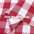 thumbnail image 4 of Bohogeo Buffalo Plaid Red Cafe Tier Curtains for Kitchen, Rod Pocket Check Gingham Farmhouse Window Curtain Drapes,28"x36",Red/White, Set of 2, 4 of 6