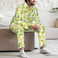 thumbnail image 7 of Honeii Cartoon Corn Pattern Mens Pajamas Set,2pcs Men's Lounge Long Sleeve Sleep Shirt and Pajama Bottoms Sleepwear Set,Mens Pjs Sets-Small, 7 of 7