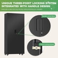 thumbnail image 4 of SOLAURA 73 in Metal Storage Cabinet with Wheels, Garage Rolling Cabinet with Locking Doors and 4 Adjustable Shelves, Lockable Tool Storage Cabinets for Garage, Home, Office(Black), 4 of 9