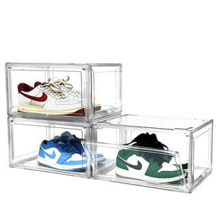 Mainstays Plastic 2Pack Extra-Wide Shoe Box with Lid , Clear Color ...