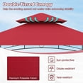 thumbnail image 5 of Costway 8' x 5' Grill Gazebo with 2 Shelves 7 Hooks Metal Frame Soft Top Wine, 5 of 10