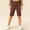 Brown, variant on Cethrio Cotton Linen Shorts for Girl, School Knee Length Casual Elastic Waist Summer Shorts Pink Size 14-16