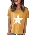 thumbnail image 3 of yunLCZ Women Shirts 4th Of July Oversized Shirt Women Casual Printing Short Sleeves ROUND Neck Loose T Shirt Blouse Tops, 3 of 6