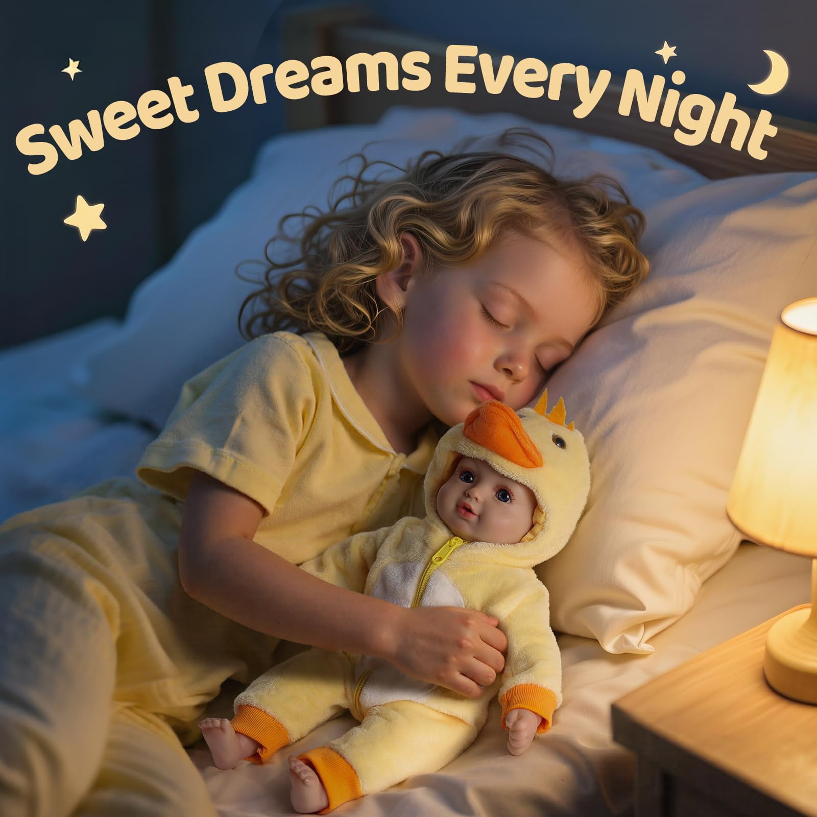 Babeside 17-Inch Baby Doll with Soft Cloth Body, Includes Outfit, Bottle & Magnetic Pacifier – Great Gift for Kids