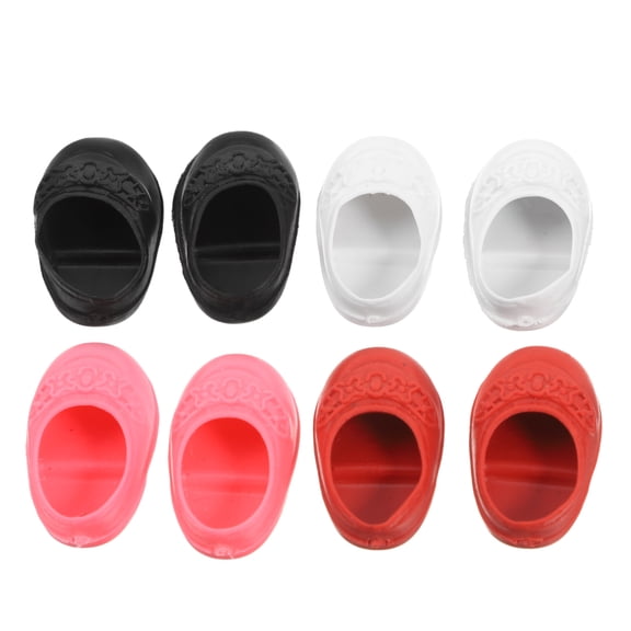 Toddmomy Doll Shoes Black Miniature Design Home Pairs