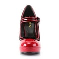 thumbnail image 2 of YDN Women Classic Platform Round Closed Toe Pumps Single Buckle Strap Spool High Heel Mary Jane Office Formal Wear Dressy Shoes Size 13 Red, 2 of 4