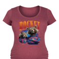 thumbnail image 3 of Marvel Guardians of the Galaxy - Rocket Raccoon - Maternity Scoop Neck Graphic T-Shirt, 3 of 5