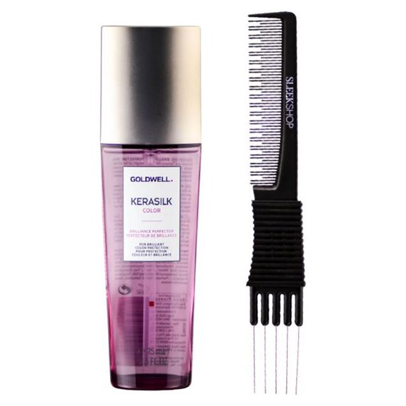 Goldwell Kerasilk Color Brilliance Perfector (2.5 oz) with SLEEKSHOP Teasing Comb Pack of 1