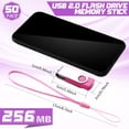 thumbnail image 2 of Unidades flash USB Aoriher de 256 MB USB 2.0, paquete de 50 con cordones, 2 of 7