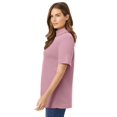 thumbnail image 3 of Woman Within Plus Size Ribbed Short Sleeve Turtleneck, 3 of 6