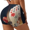 thumbnail image 2 of Kdxio Casino Poker Chips Print Workout Shorts for Women Seamless Soft Smooth Gym Yoga Scrunch Active Shorts, 2 of 5