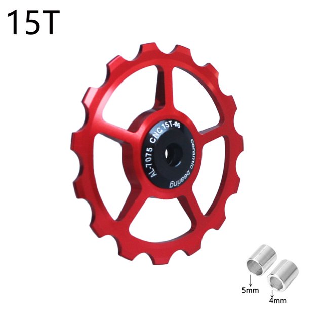 Rueda guía de dial trasero de cerámica para bicicleta de montaña, accesorios de transmisión de aleación de aluminio 11T-16T