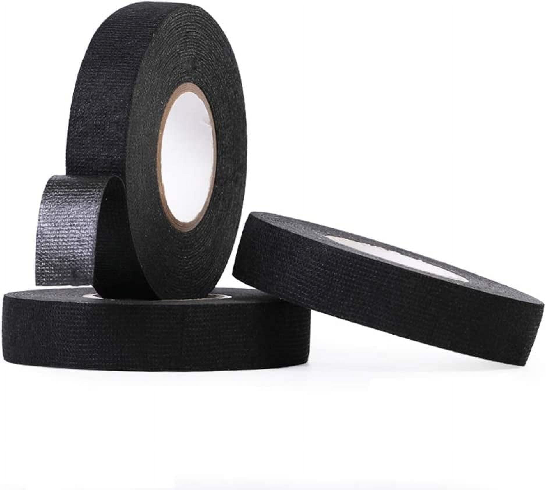 Black Fabric Tape for Wiring Harness 2x 1520M *19mm Leave No Sticky Residue