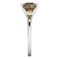 thumbnail image 3 of Clara Pucci 14K White Gold 2.5ct Champagne Solitaire Ring for Women, 3 of 8