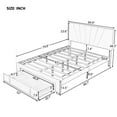 thumbnail image 2 of Xahpower Queen Size Storage Bed Velvet Upholstered Platform Bed with a Big Drawer in Gray, 2 of 12