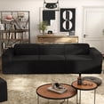 thumbnail image 4 of Furniture of America Solan Modern Chenille Modular Wide Track Arms Sofa, Black, 4 of 20