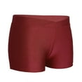 thumbnail image 2 of Hansber Girls Dance Shorts Gymnastics Shorts for Tumbling Volleyball Cheer Ballet Spandex Biker Burgundy 5-6, 2 of 6