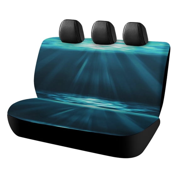 Bright Sunshine Through Deep Blue Sea Car Accessories Bench Seat Covers for Cars Print Car Seat Protector Cover for Rear Universal Fit