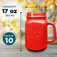 thumbnail image 5 of 10 Savannah Speckle Ceramic Mason Jars Set, 16 oz.- Stoneware, C-handle, Durable - Red, 5 of 5
