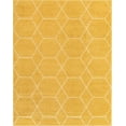 thumbnail image 3 of Unique Loom Trellis Frieze Collection Area Rug - Geometric (8' x 10' Rectangle Yellow/Ivory), 3 of 7