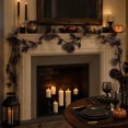 thumbnail image 5 of Halloween Twig Garland, Creepy Branch Decor, Spooky Table Runner, Flexible Bendable Shape and Assorted Themed Ornaments for Fireplace Mantels, Stair Railings and Door Frames., 5 of 7
