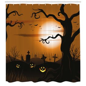 Zkgk Happy Halloween Waterproof Shower Curtain Bathroom Decor Sets