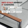 thumbnail image 5 of NATURAL EXPRESSIONS 4-Piece Patio Furniture Set Metal Modern Sectional Outdoor Conversation Sets, Gray, 5 of 9