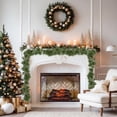 thumbnail image 3 of 6.2ft Green Rattan Garland for Christmas Tree Wrapping, Indoor Outdoor Party & Home Decor, 3 of 6