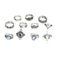 thumbnail image 1 of Fiudx Anillos Bohemios, Elegantes Anillos de Cristal Apilables para Nudillos, Diseño Único de Aleación con Juego de 11 Piezas, Accesorio de Moda para Bodas o Viajes, Regalo Perfecto para Mujeres., 1 of 6