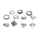 thumbnail image 1 of Anillos para mujer, regalos para mujer, anillos bohemios para amantes de las bodas, anillos de cristal apilados sobre los nudillos., 1 of 5