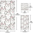 thumbnail image 2 of Coolnut 3 PCS Towel Cute Cartoon Bunny Cotton Bath Towel Set (1 Bath Towel, 1 Hand Towel, 1 Washcloth) for Bathroom, Super Soft and Quick Dry Towels, 2 of 6
