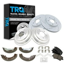 TRQ Front Rear Ceramic Brake Pad Performance Rotor Shoes & Drum Kit for Elantra BKA22089 Fits select: 2017 HYUNDAI ELANTRA, 2019 HYUNDAI ELANTRA SE