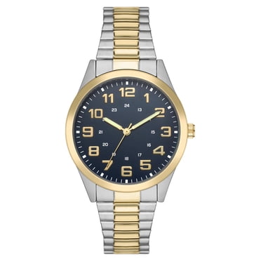 George Men's Watch with Brush Gold Round Case, Gold Dial and Brush Gold ...