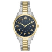 George Men's Watch: 2-Tone Silver/Gold Case, Blue Easy Read Dial, 2-Tone Silver/Gold Expansion Band (FMDOGE043)