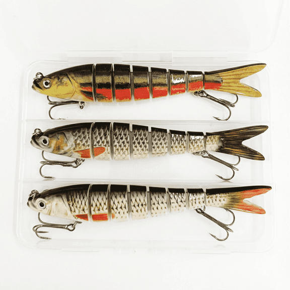 COREBAY Easy Catch Swimbait - Lifelike Segmented Lure with Vibrating & Wiggling Action, Dyneema Fiber Joints for Strength, Perfect for Relaxing Family Fishing