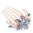 thumbnail image 2 of Visland Women Hair Comb, Fashion Elegant Casual Shiny Crystal Rhinestone Flower Leaf Decor Bridal Hair Clip Hairpin Hair Ornament for Wedding and Daily Wear, 2 of 6