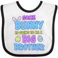 thumbnail image 3 of Inktastic Some Bunny is Going to Be a Big Brother with Bunny Ears and Eggs Boys Baby Bib, 3 of 4