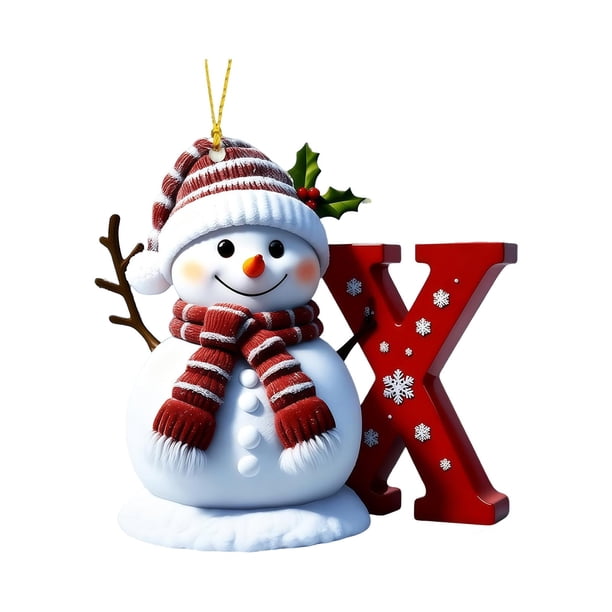 Adornos navideños personalizados con letras 2025 | Colgante acrílico para decorar el árbol | Adornos navideños personalizables para la decoración del hogar