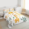 thumbnail image 3 of Castle Fairy Cute Giraffe Lion Elephant Full Size Comforter Sets,Kawaii Bedding Sets, 3 of 8