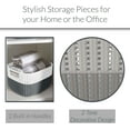 thumbnail image 5 of Simplify 2-Tone Decorative Plastic Storage Basket in Grey, 5 of 6