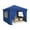 Blue, variant on WildBreak 10 x 10 feet Pop Up Canopy, with 4 Sidewalls, with One Button Push Setup - White