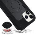 thumbnail image 5 of Heavy Duty Case for iPhone 12 Pro Max, Rugged PC Soft TPU Shockproof Magnet Triple-Layers Protective Cover Compatible with MagSafe Wireless Charging Military Grade Lens Protection Case,Black, 5 of 5