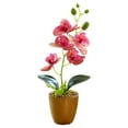 thumbnail image 1 of Artificial Flower Bonsai UV-resistant Easy Care Plastic No Fading Butterfly Orchid Potted Artificial Flower for Home, 1 of 8