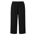 thumbnail image 3 of JUSLIO Womens High Waist with Pockets, Drawstring Casual Everyday Linen Capris, 3 of 5