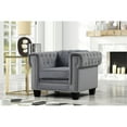 thumbnail image 6 of Rnfurnishings inc Arav 2-Piece Living Room Furniture Velvet fabric Set-Gray, 6 of 8