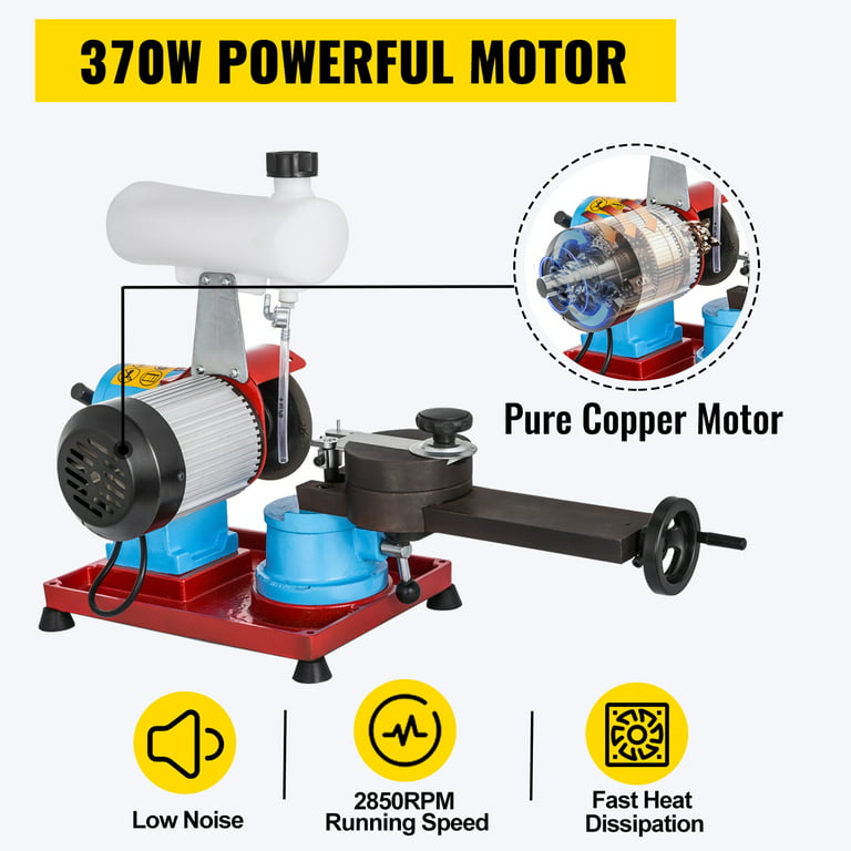 VEVOR Circular Saw Blade Sharpener, 370W Rotary Angle Mill Grinding Machine with 5 Grinding Wheel, Universal Saw Blade Sharpener Machine for
