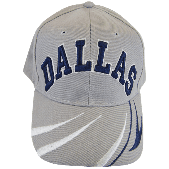 Dallas Men's Script & Stripes Adjustable Baseball Cap (Gray)
